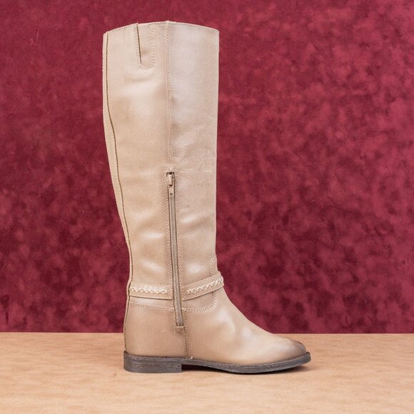 Lucky Brand Women Maltet Taupe Leather Strap Fashion Knee Boots sz 6 - Picture 9 of 9